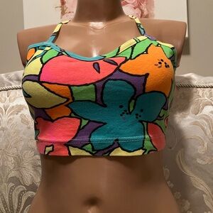 Colorful Floral Crop Top